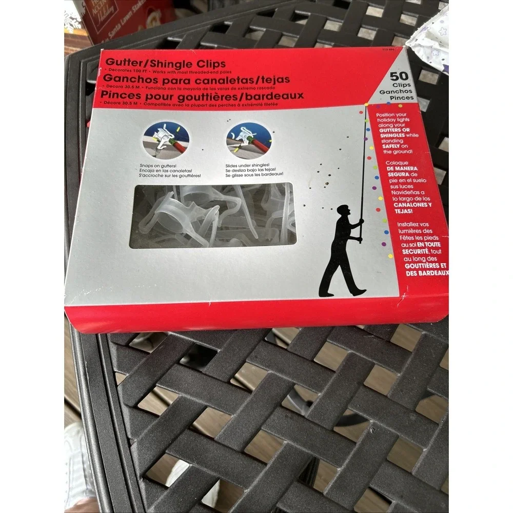 50 No Ladder Gutter Shingle Clips For Hanging Lights‎ Christmas